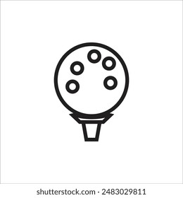 golf ball vector icon line template