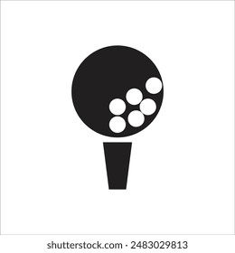 golf ball vector icon line template