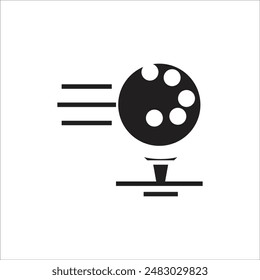 golf ball vector icon line template