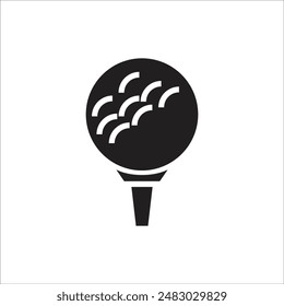 golf ball vector icon line template