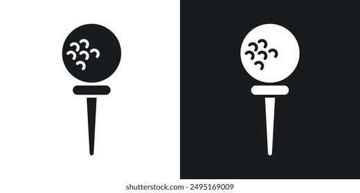 Golf ball vector icon set in solid style.