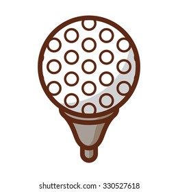 Golf Ball Vector Icon, Sport Element