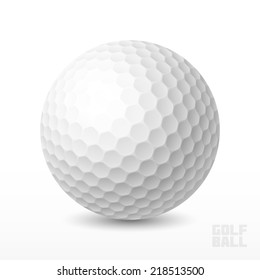 Golf ball. Vector illustration.