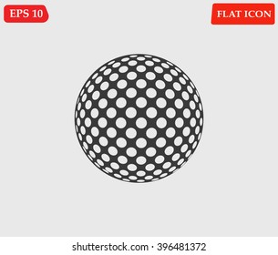 Golf ball. Vector illustration