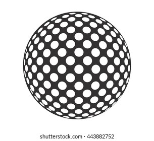 Golf ball. Vector illustration