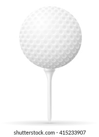 golf ball vector illustration isolated on white background