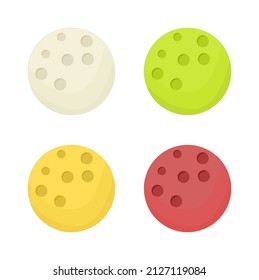 Golf ball vector illustration set, perfect for sports advertising