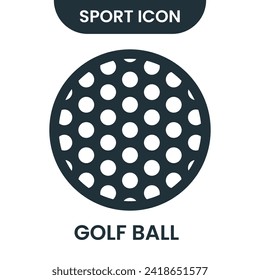 Golf ball vector line icon design