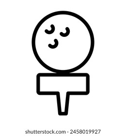 golf ball vector line icon design