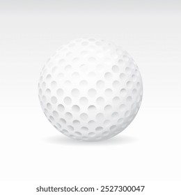 Golfball, Vektor auf weißem Hintergrund