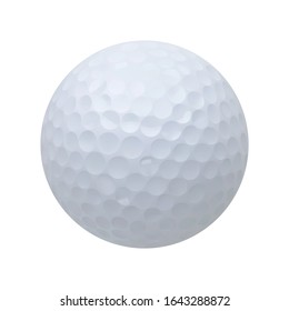 golf ball vector realistic illustration on white isolated background