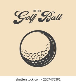 Golf Ball Vector Stock Illustrations, Retro Vintage Golf Ball