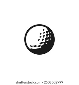 Golf ball vector template illustration