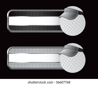 golf ball with visor on specialized banners