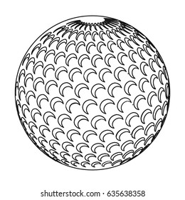 Golf ball.Golf club single icon in outline style vector symbol stock illustration web.