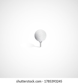 Golf ballon a white background in vector.