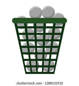 Golf balls in basket