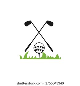 Golf Balls Clubs Vector Design Template Stock Vector (Royalty Free ...