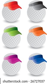golf balls with hats