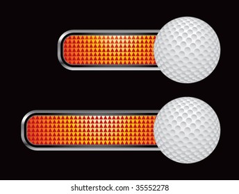 pelotas de golf en banderas de verificación de diamantes