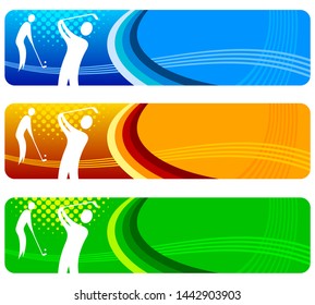 Golf banner background vector illustration