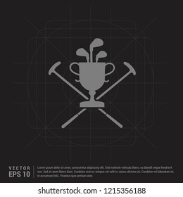 Golf Bat Icon - Black Creative Background - Free vector icon