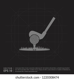 Golf Bat Icon - Black Creative Background - Free vector icon