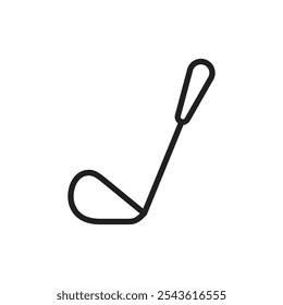 Ícone de taco de golfe Ilustração de linha plana