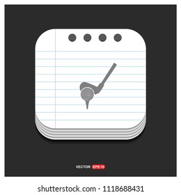Golf Bat Icon - Free vector icon