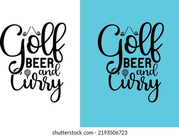Golf Beer and Curry svg design