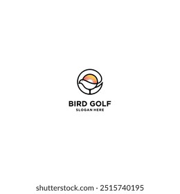 Golf Bird Logo Design Template