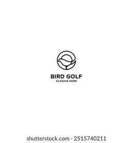 Golf Bird Logo Design Template