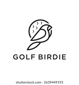 Golf Bird Logo Design Template