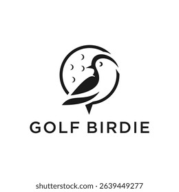 Golf Bird Logo Design Template