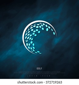 Golf Black Freehand Sketch Sparse Graphic Design Vector Illustration EPS10
