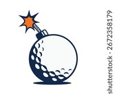 golf bomb abstract logo modern style