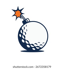 golf bomb abstract logo modern style