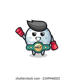 personaje de mascota del boxeador de golf, diseño bonito