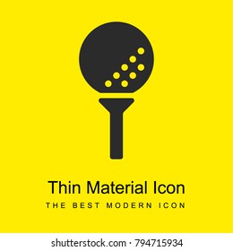 Golf bright yellow material minimal icon or logo design