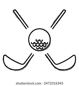 golf brush strokes on a white background. Vector illustration.