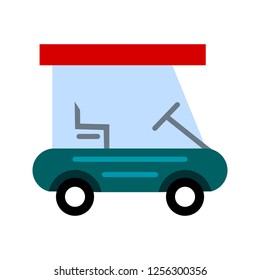Golf buggy Flat multi color icon