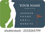 Golf Business Card Design Vector