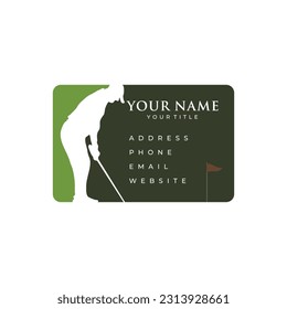 Golf Business Card Design Vector