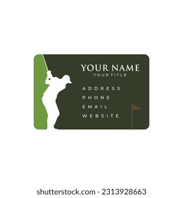 Golf Business Card Design Vector