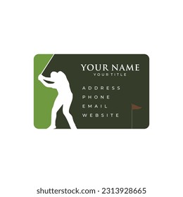 Golf Business Card Design Vector