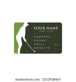 Golf Business Card Design Vector