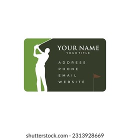 Golf Business Card Design Vector