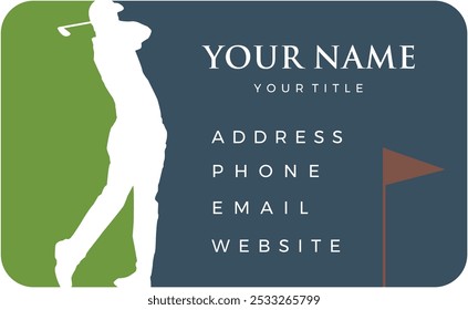 Golf Business Card Design Vector