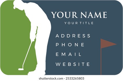 Golf Business Card Design Vector