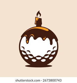 abstrakter Golfkuchen Logo modern Stil